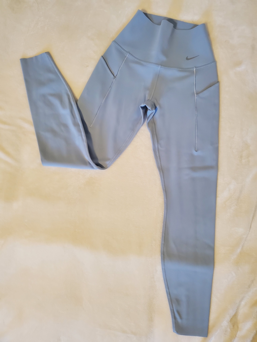 Nike Universa Dri-FIT High-Rise Pockets Leggings - Light Blue XS
